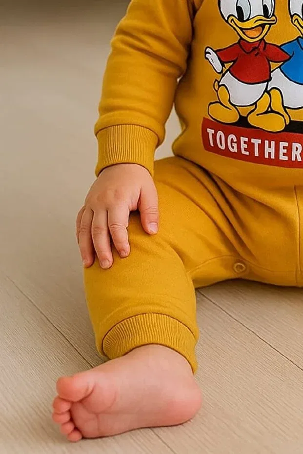 Детский комбинезон для новорожденных с принтом Yellow Seasonal Baby Mii, Yellow — фото 3