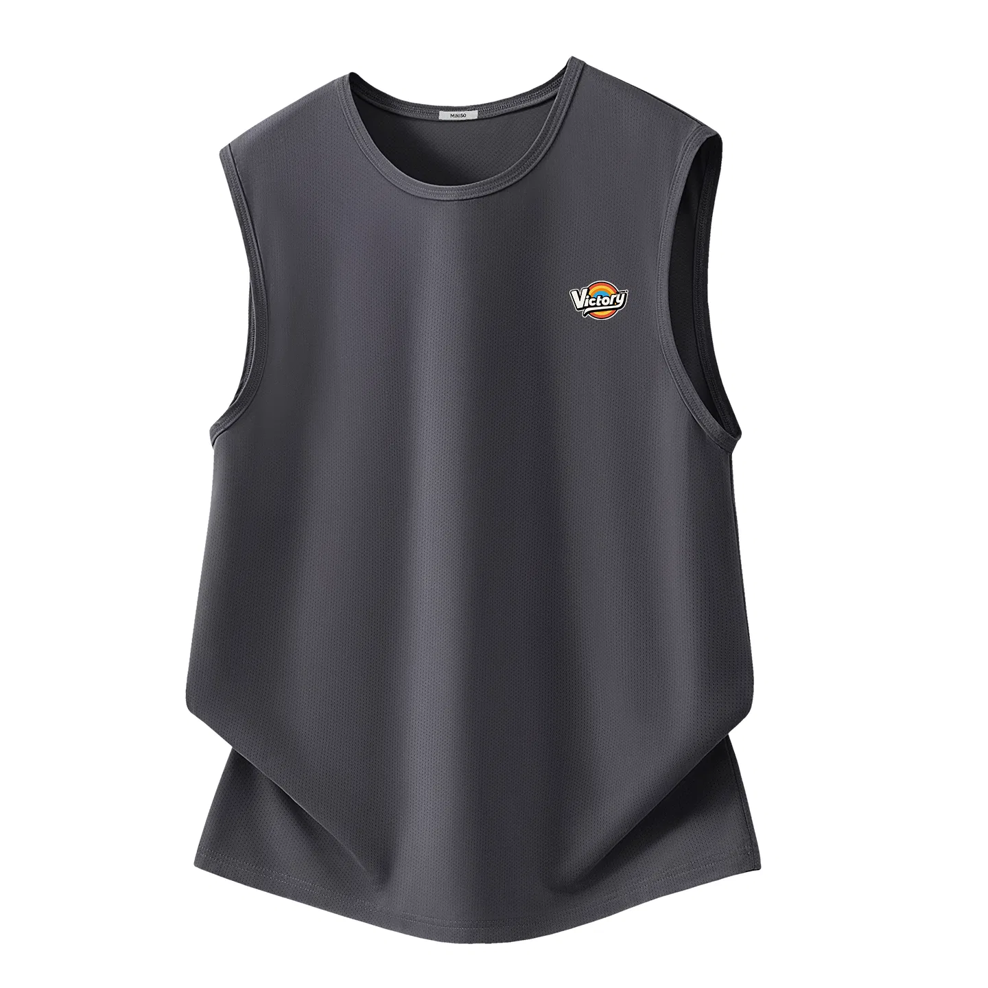 Детский топ-майка с круглым вырезом Fiery Honor MINISO, Ice Silk Quick Dry Dark Gray