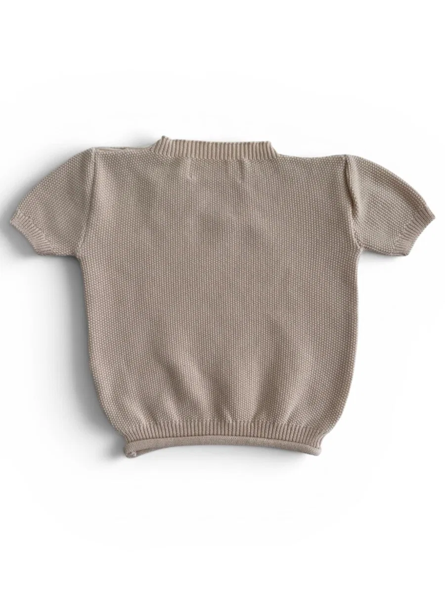 Футболка KURTI & FRIEDA "Knit" песочного цвета — фото 2