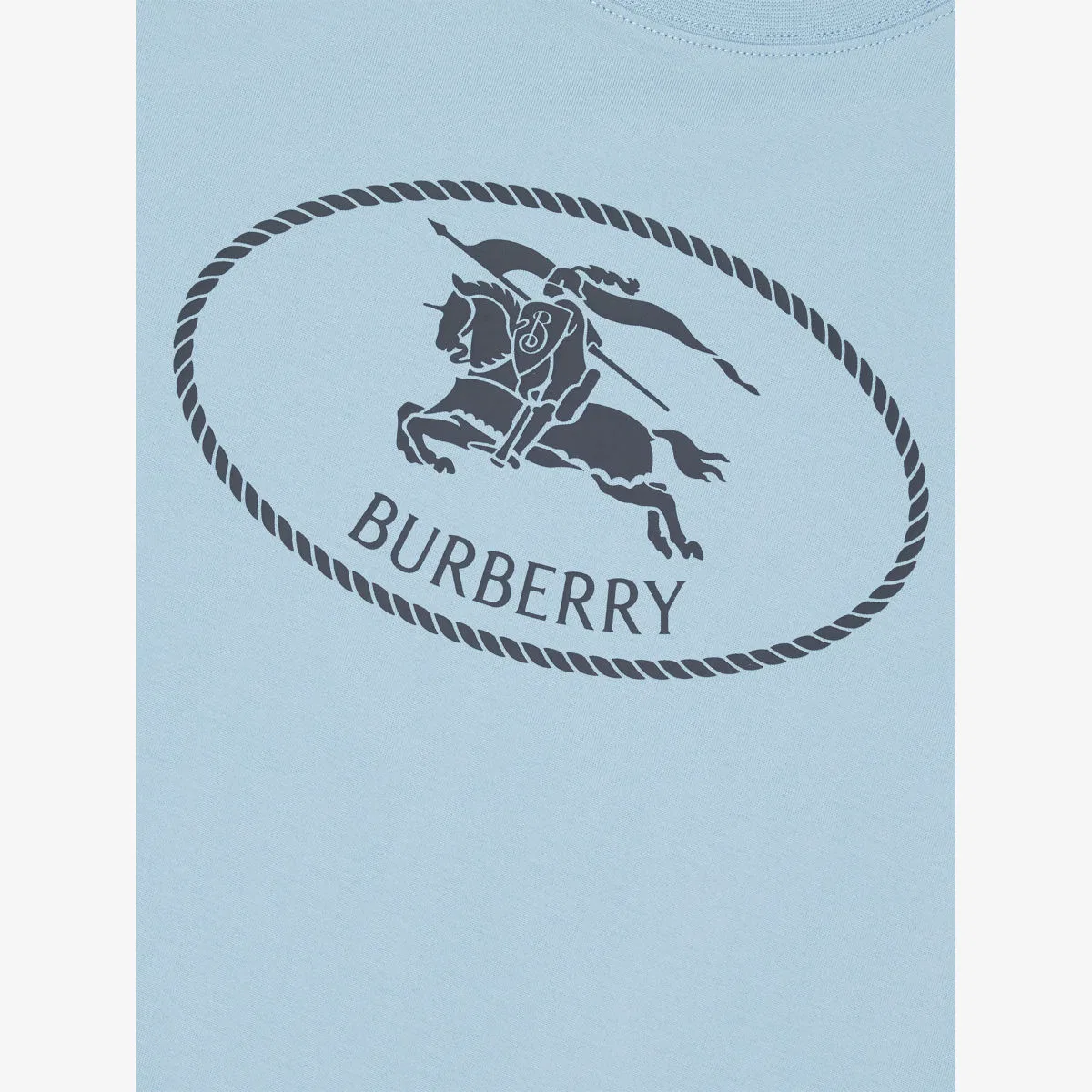 Футболка из хлопкового трикотажа с изображением рыцаря, возраст 4-14 лет Burberry, голубой — фото 2