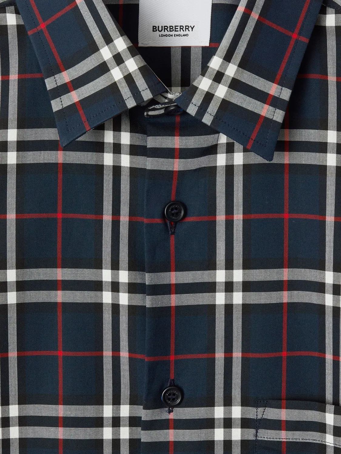 Рубашка в клетку Simpson из хлопка Burberry, черный — фото 2
