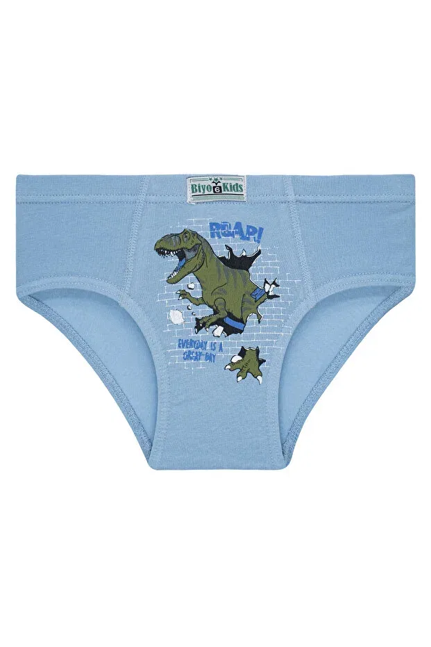 Детские трусы для мальчиков с принтом Dinosaur Biyokids, Mixed Colored — фото 4