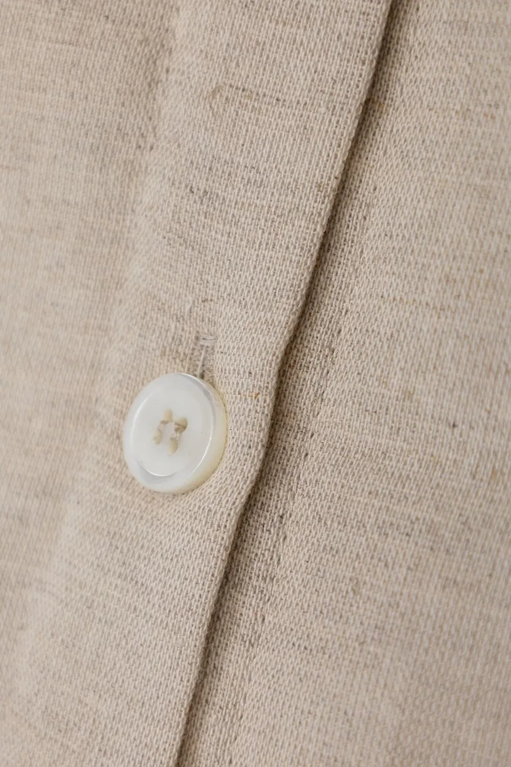 Рубашка-оверсайз с длинным рукавом из льняной смеси Jacquemus, Beige — фото 3