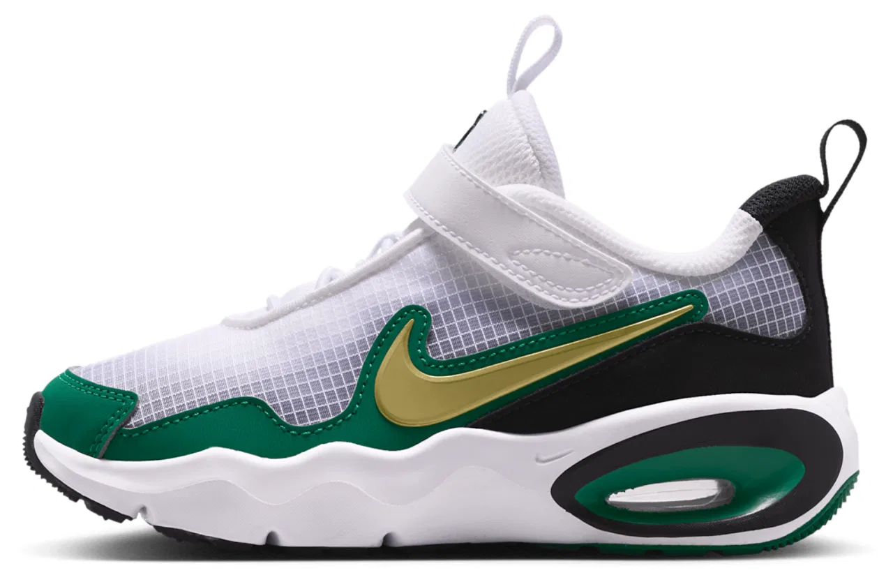 Кроссовки для мальчиков Air Max Nova Nike, цвет White/Metallic Gold/Malachite — фото 2