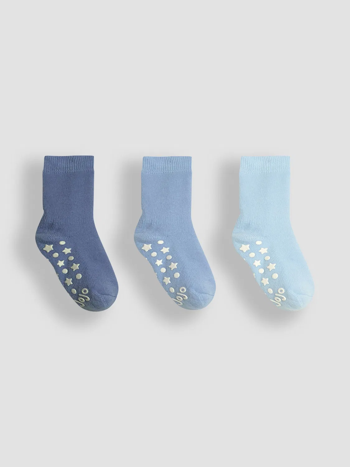 Носки, утепленные, 3 пары, JoJo Maman Bébé, Natural Blue