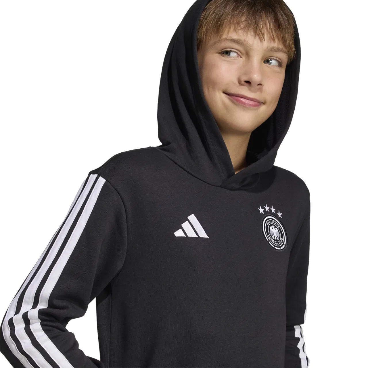 Детская худи Adidas Germany DNA, черный — фото 4