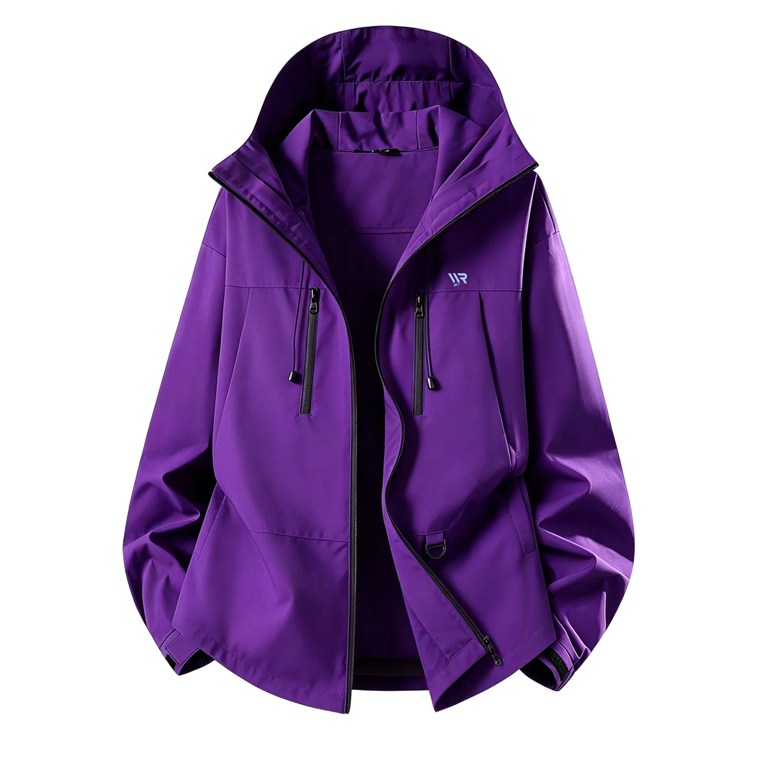 Детская ветровка с капюшоном, немоделируемая, прямой крой, Purple (DIY Badge), WARRIOR