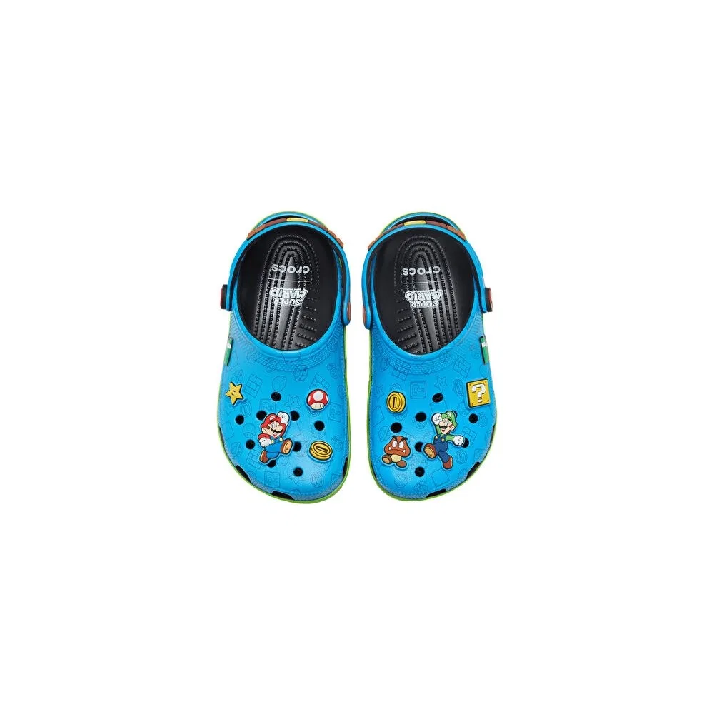 Детские сандалии-слайды Crocs Super Mario Core Cls Clg K, Разноцветные — фото 4