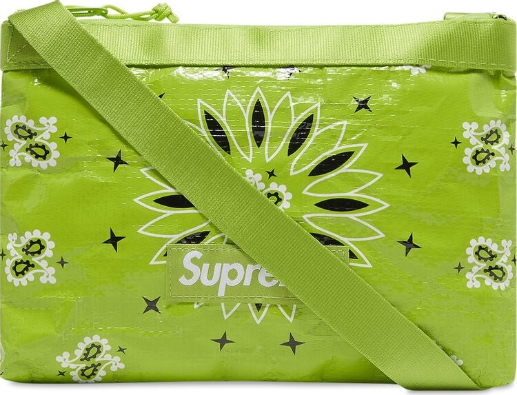 

Сумка Supreme Bandana Tarp Side Bag Bright Green, зеленый