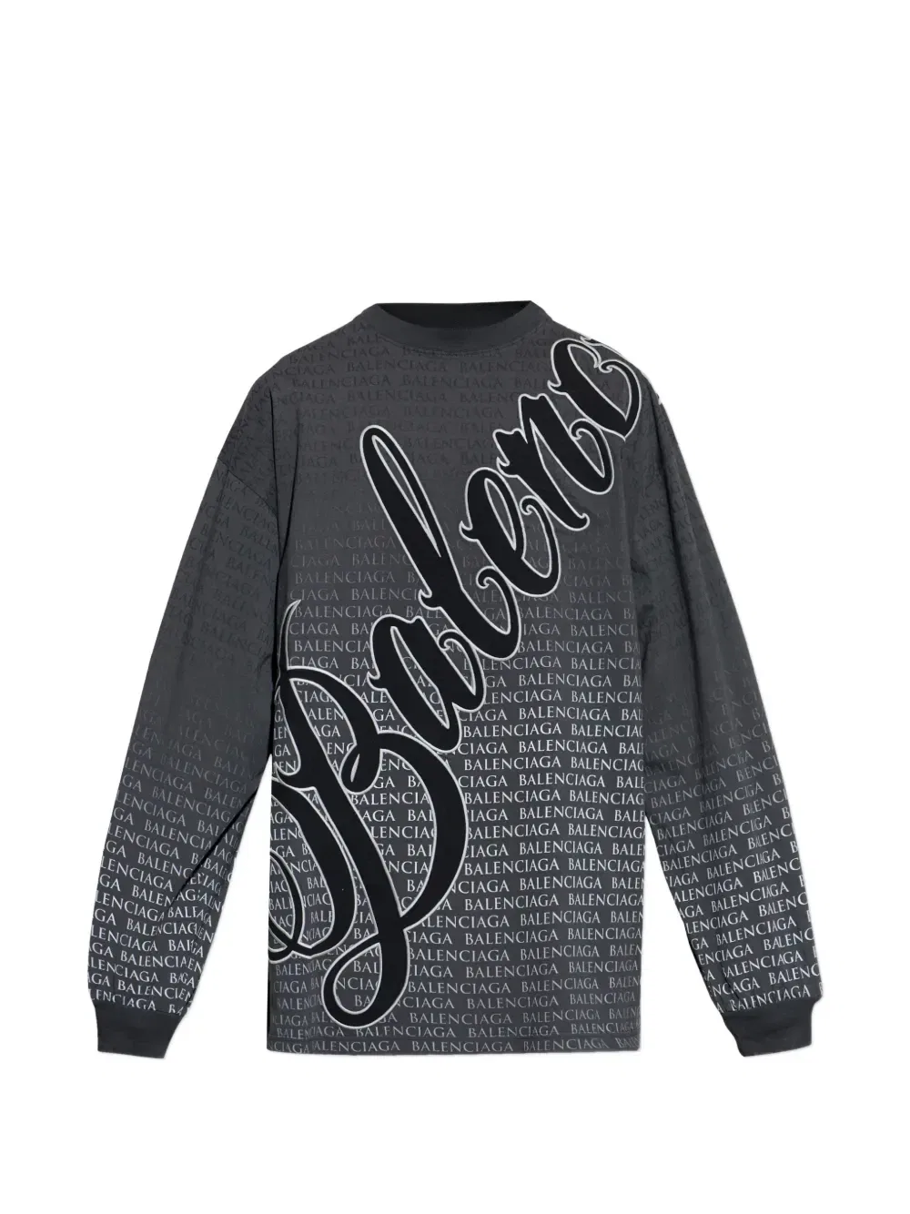 Лонгслив с принтом Balenciaga, серый
