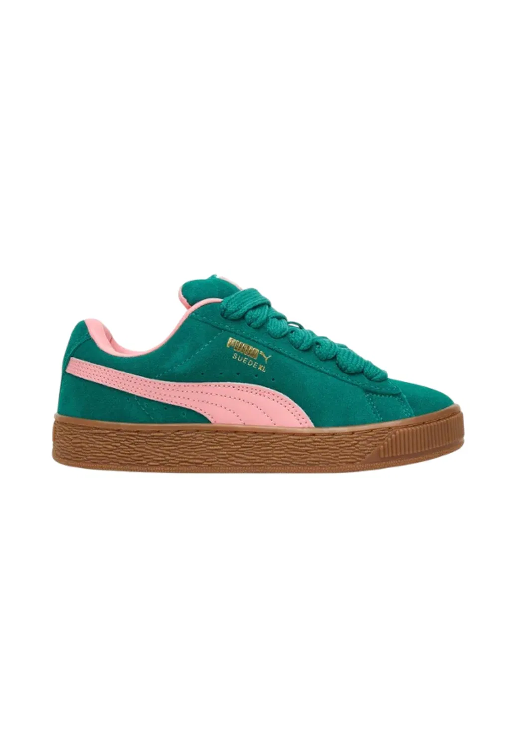 Детские кроссовки с верхом из замши Suede XL Puma, Grun Fluoreszierendes Ultrapink