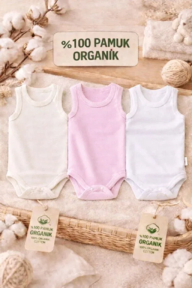 Детское боди-распашонка для девочек с застежками на кнопках Organic Pico Baby, Multicolor