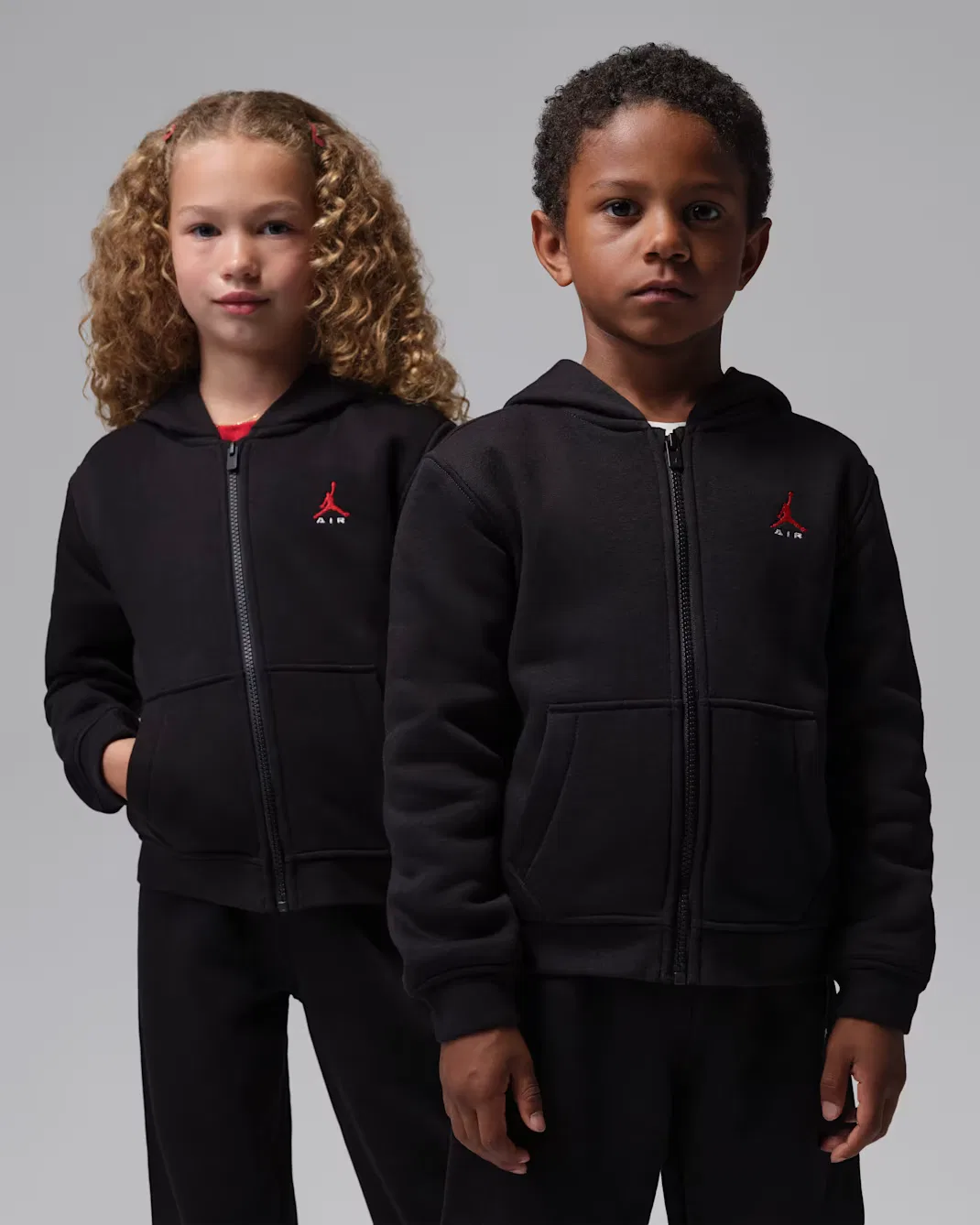 Комплект Jordan Brooklyn Fleece из двух предметов (худи на молнии и брюки) для детей младшего возраста, Black — фото 3