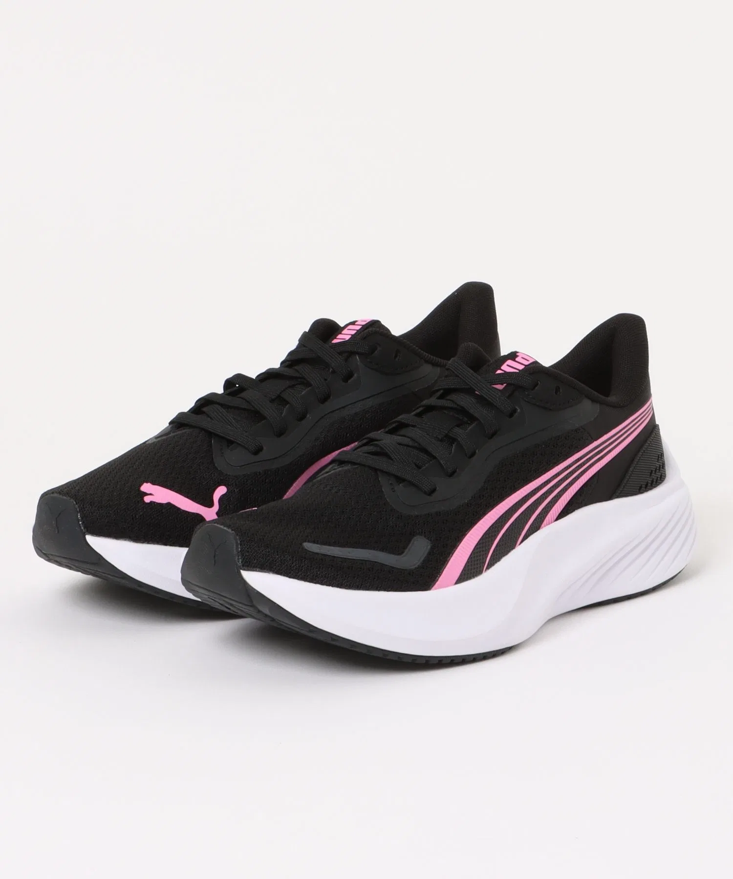 Детские кроссовки PUMA Pounce LITE JR чёрные с розовым