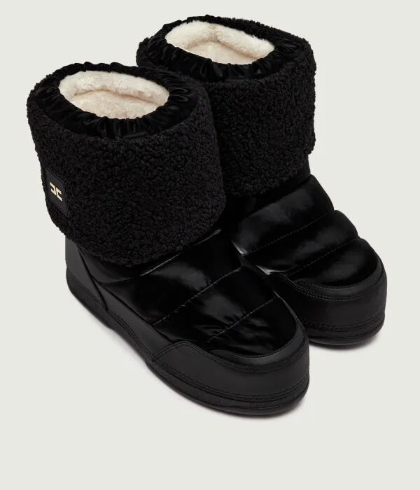 Детские сапоги для девочек на меху Shearling Elisabetta Franchi, черный — фото 2