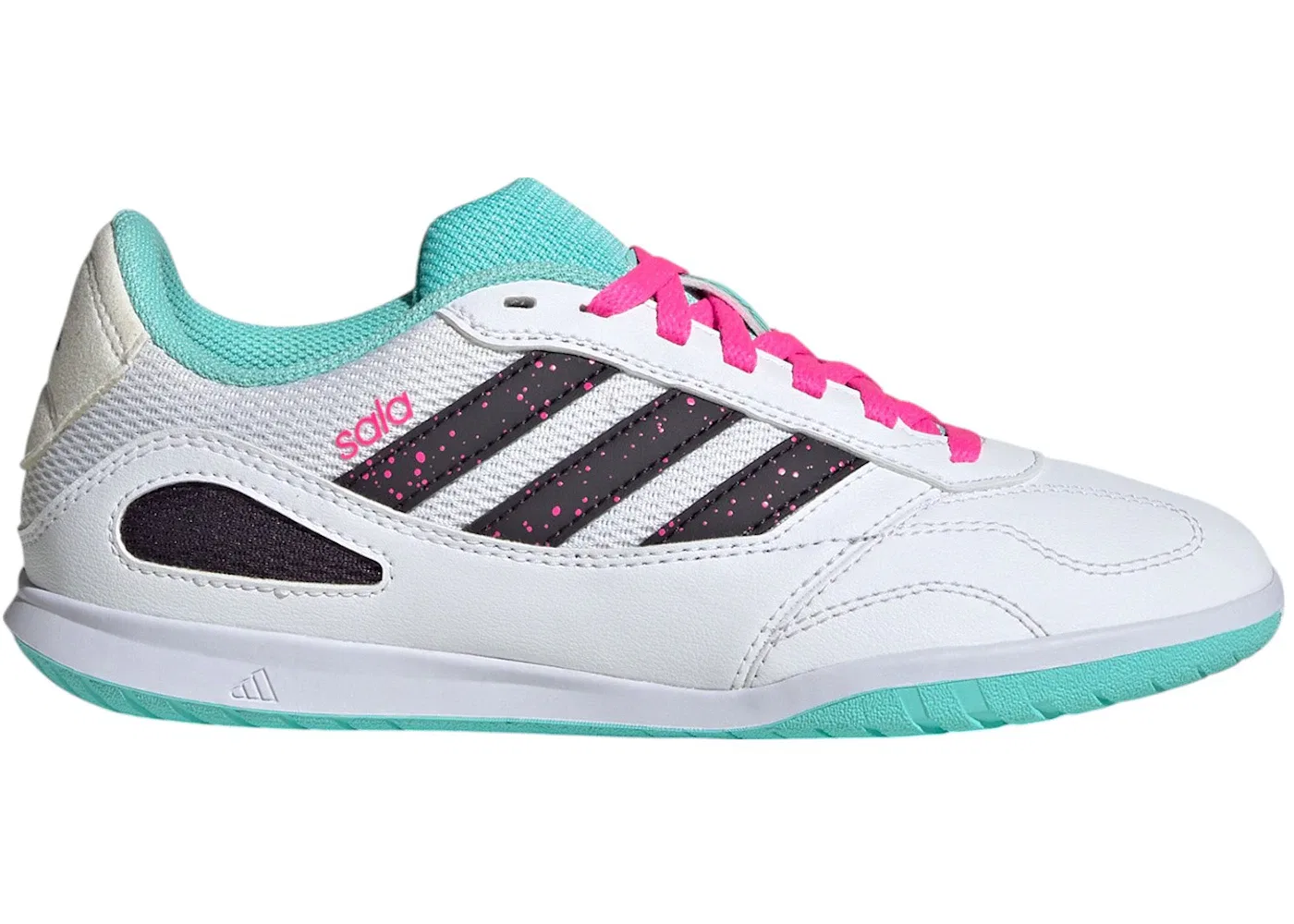Детские кроссовки для активного отдыха Adidas Super Sala Competition 3 Indoor, Cloud White Aurora Black Flash Aqua