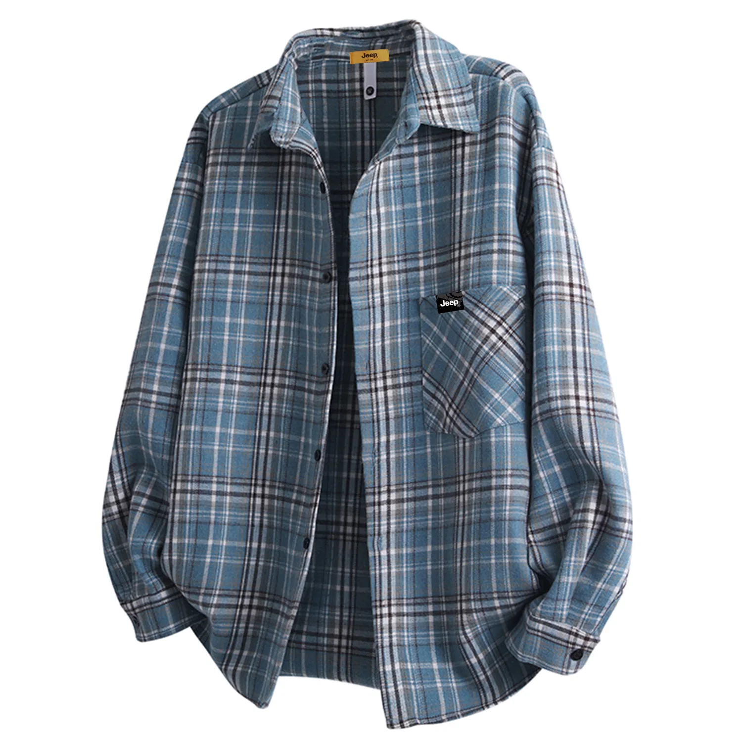 Детская рубашка с воротником, модель Blue Plaid, Jeep, Blue Plaid