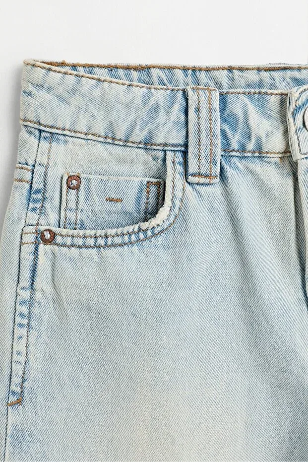 Детские шорты для мальчиков джинсовые Relaxed fit denim bermuda shorts Lefties, Sky Blue — фото 3
