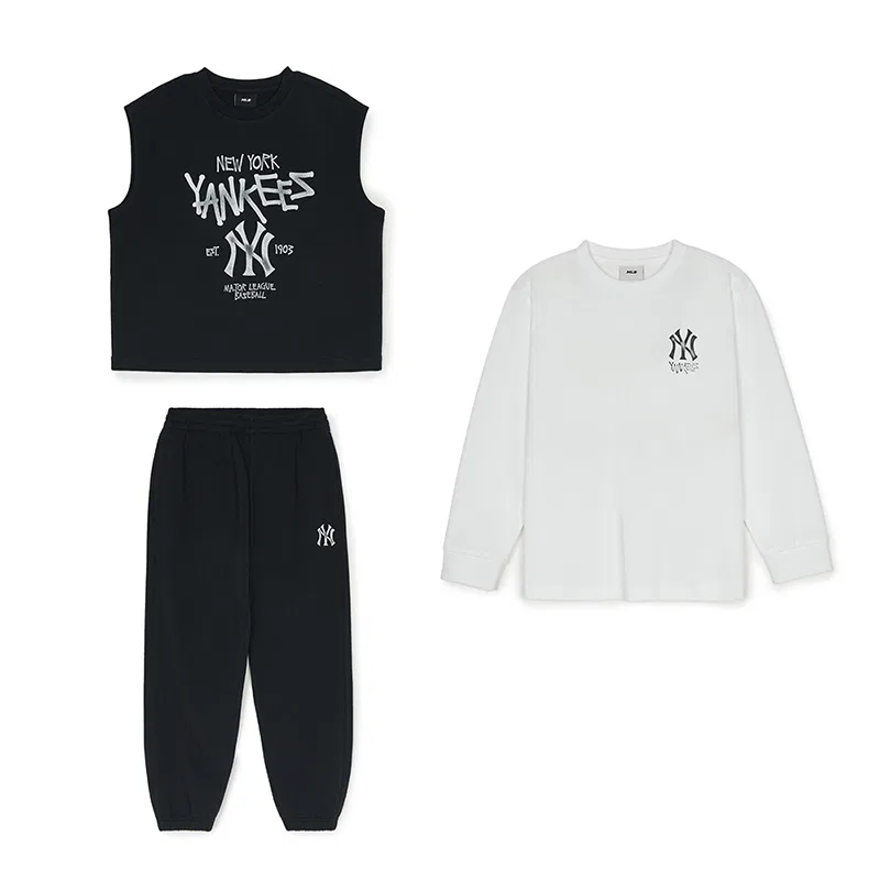 Детский комплект спортивной одежды с логотипом New York Yankees, MLB KIDS, Standard Black