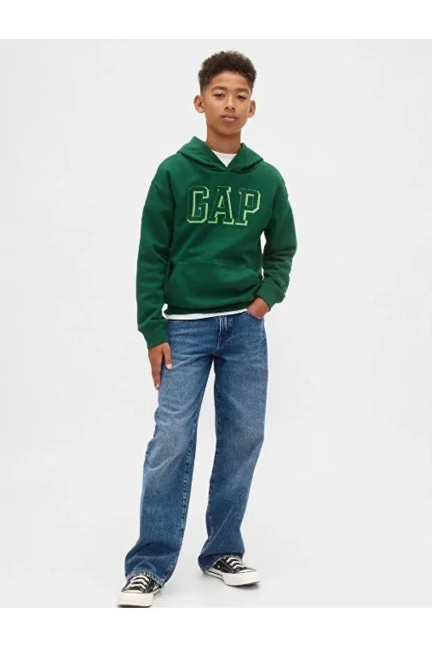Детское худи для мальчиков с принтом Gap Kids, Green — фото 3