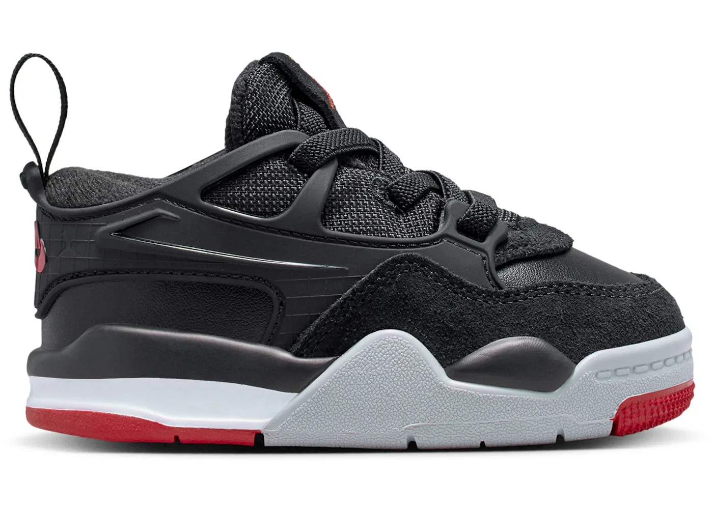 Детские кроссовки Lifestyle Jordan 4 RM, Black/Wolf Grey/White/Varsity Red