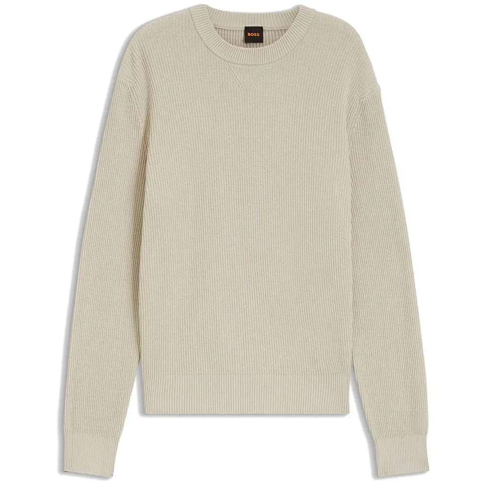 Мужской свитшот с ребристой структурой Akipano BOSS, Beige