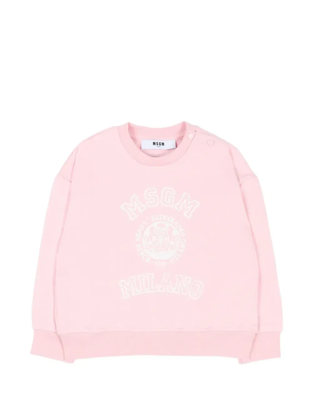 Свитер с логотипом и кнопками Msgm Kids, розовый