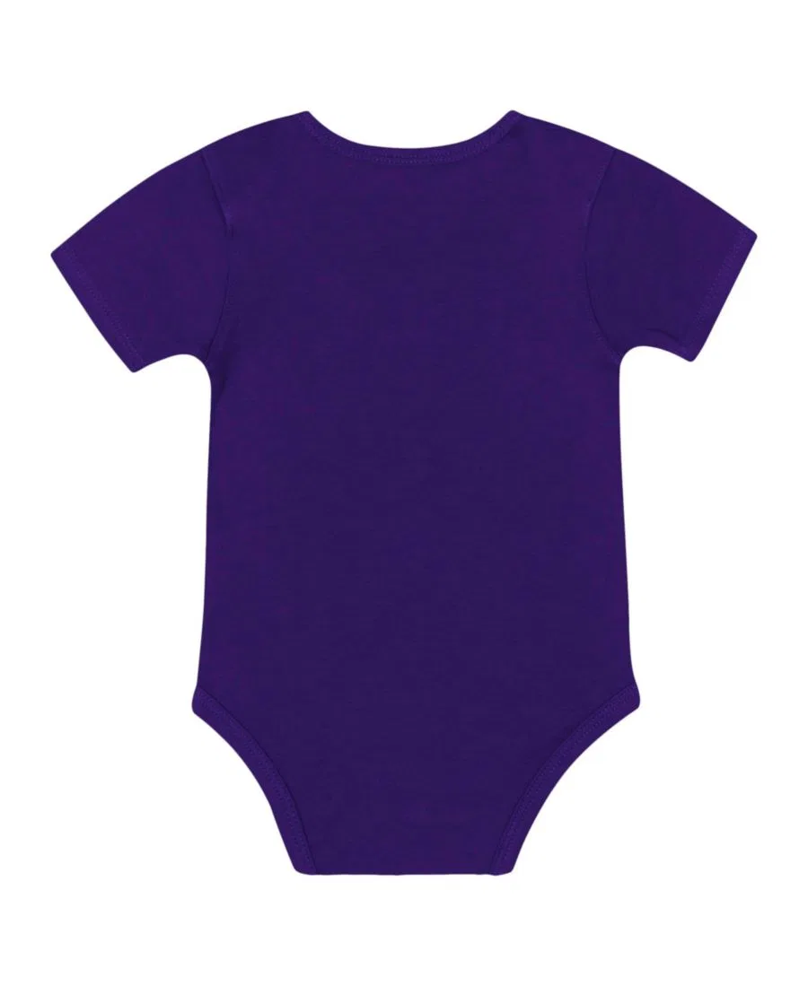 Детский комплект боди с слюнявчиком и шапкой LSU Tigers Dynamic Duo Outerstuff, Purple — фото 3