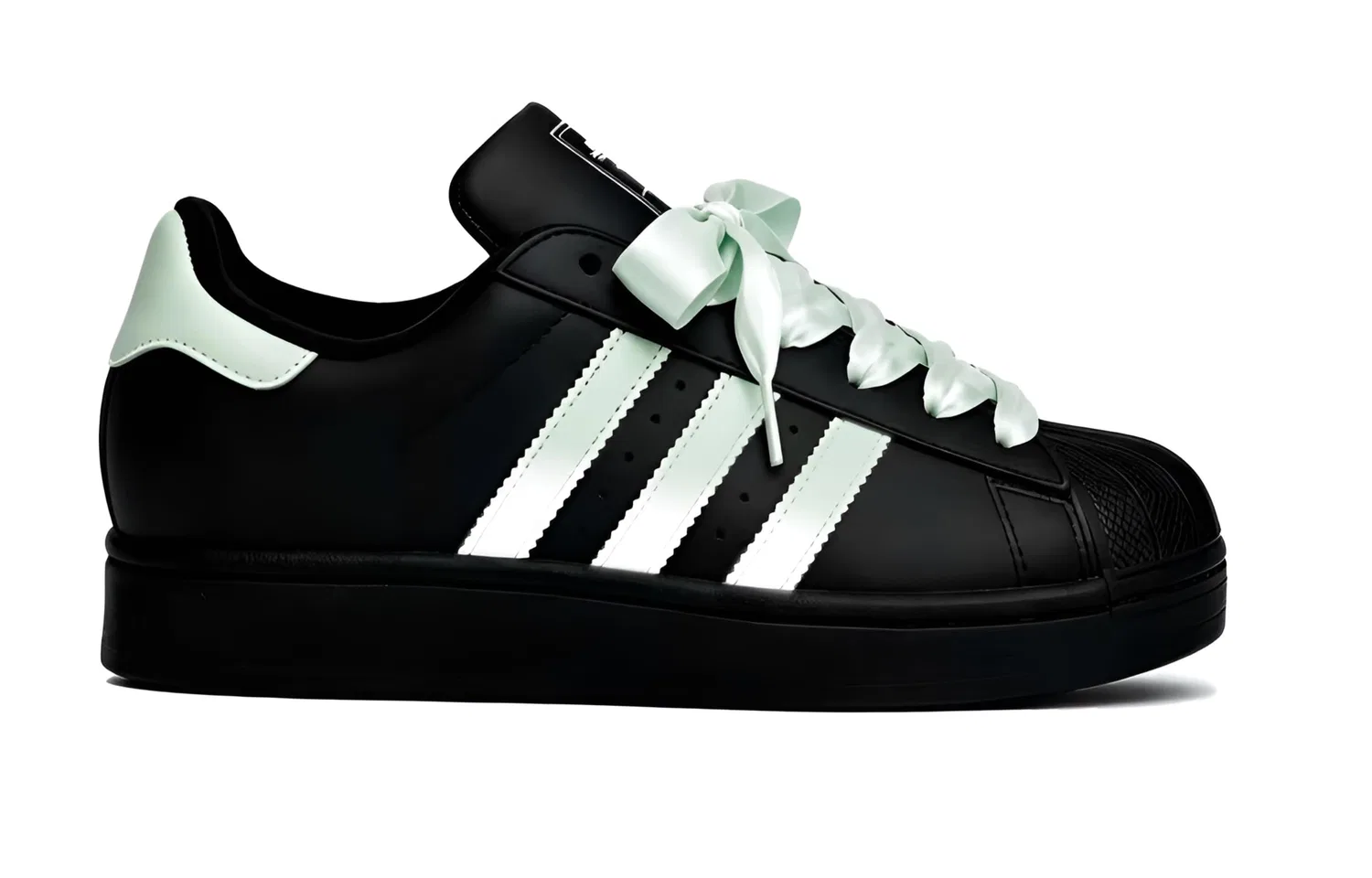 Детские кеды для скейтбординга с мыском-ракушкой Adidas Originals Superstar 2, Light Cyan — фото 3