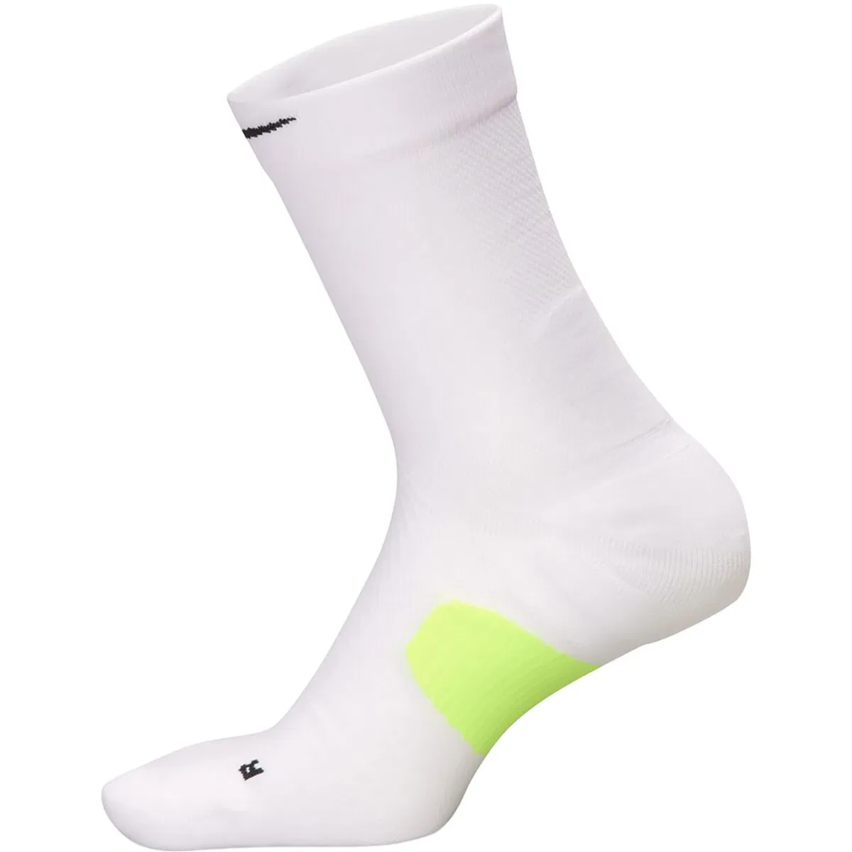 Мужские беговые носки средней высоты Nike, White/Volt/Black — фото 2