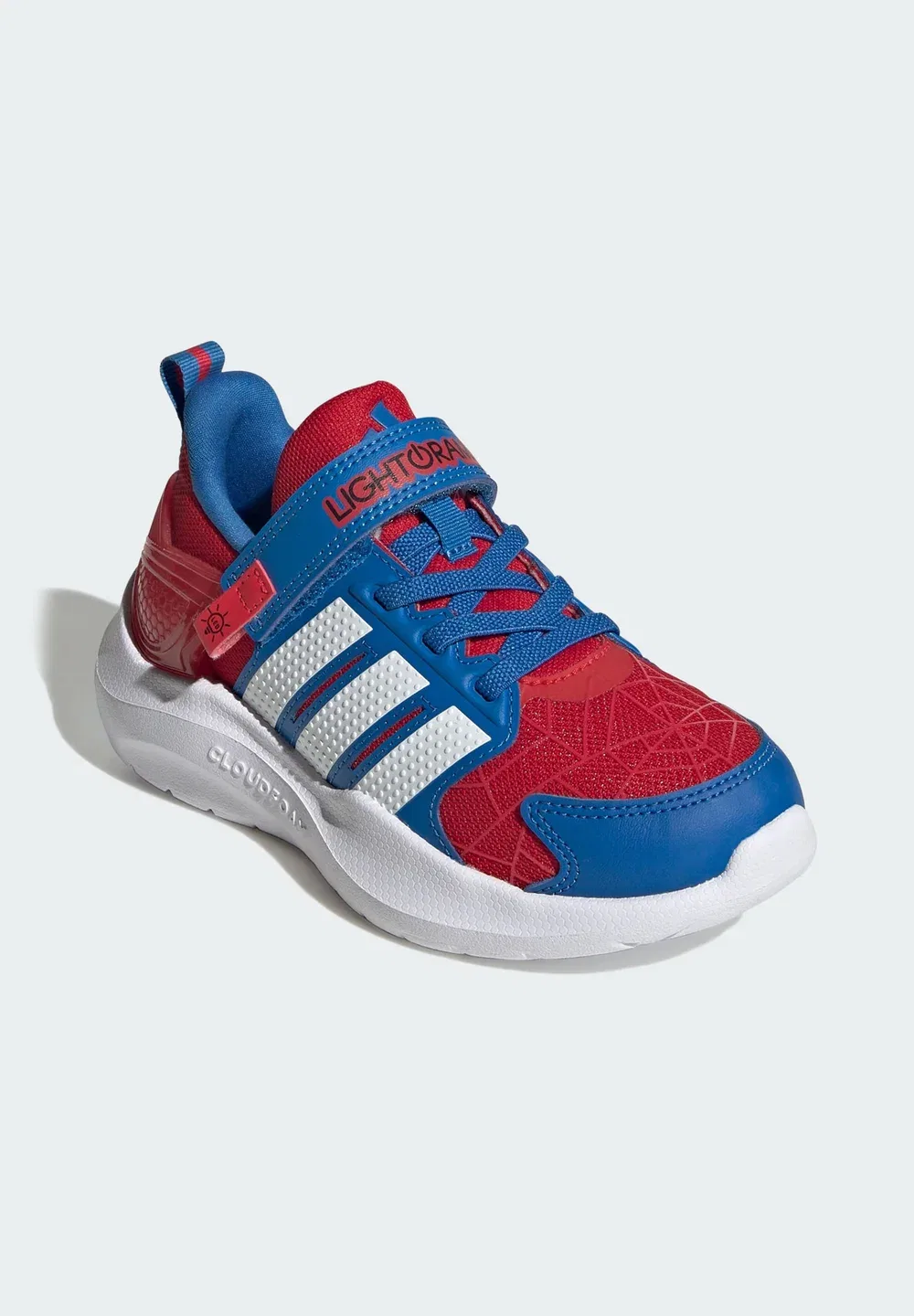 Lightorama rnr spider-man el c - кроссовки для бега по пересеченной местности Adidas Performance, Better Scarlet/Ftwr White/Bright Royal — фото 2