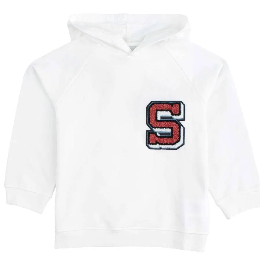 Детский свитшот с капюшоном и принтом Kids Graphic Print Sweatshirt Stella McCartney, Ivory