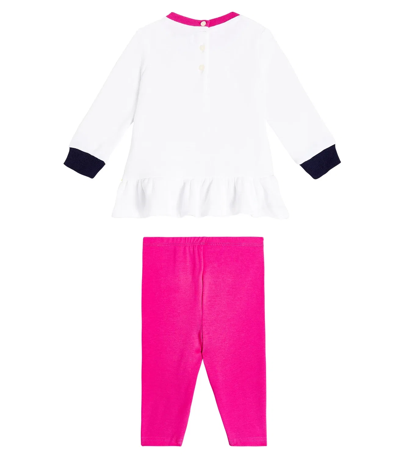 Комплект из топа и леггинсов с медведем Поло, Polo Ralph Lauren Kids, розовый — фото 4