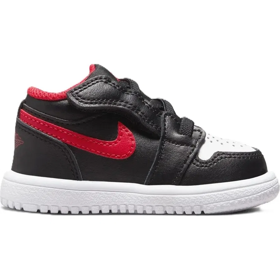 Детские спортивные кроссовки из натуральной кожи Jordan 1 Low Alt Leather Sneakers Nike, Черно-белый