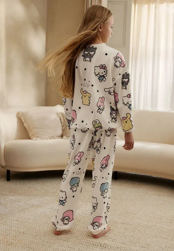 Пижамный комплект с принтом Hello Kitty Regular fit Next, ecru, экрю — фото 2