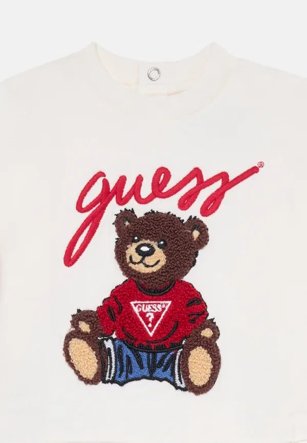 Детский спортивный комплект унисекс - толстовка Guess, белый/кремовый — фото 4