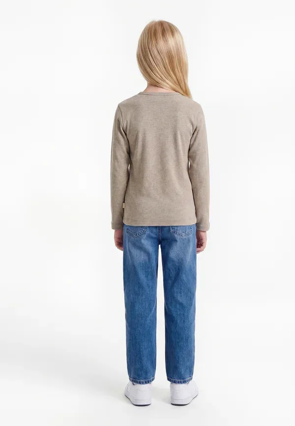 Футболка из хлопка с эластаном Milo Long Sleeved Top Wheat, gravel melange — фото 2