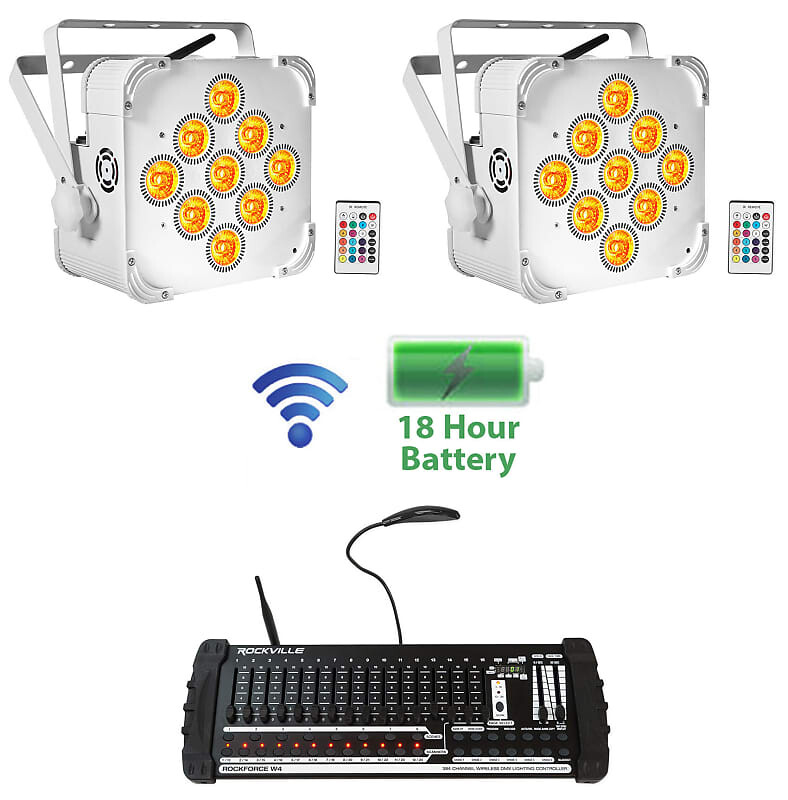 

Комплект Rockville Best PAR 60 Battery Wash Lights DMX + 384-канальный контроллер Best PAR 60 White + Rockforce W4