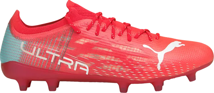 Бутсы Puma Wmns Ultra 1.3 FG AG Sunblaze Elektro Aqua, красный
