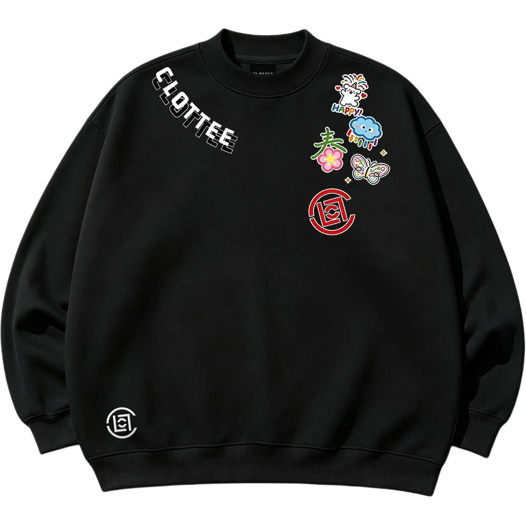 Детская толстовка с полуводолазкой CLOT, Black