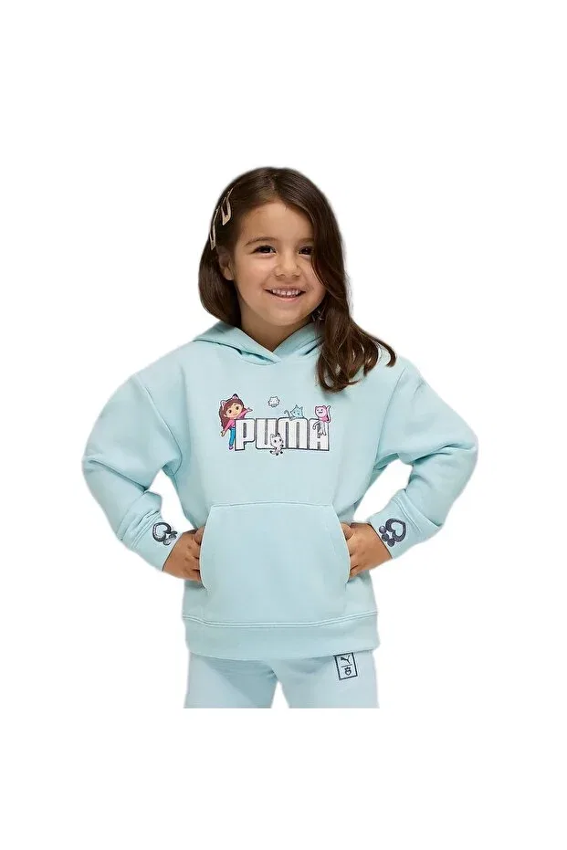 Детское худи для девочек с принтом Graphic Girls' Sweatshirt Puma, Off White