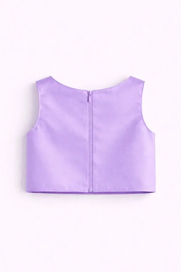 Детское боди-топ для девочек с сатином Basics Suneh, Lilac — фото 2