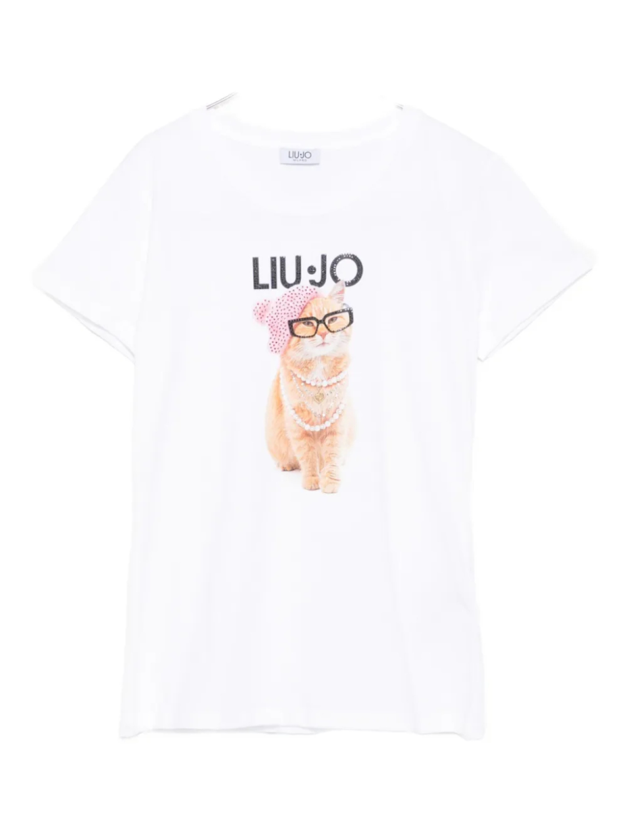 

Футболка с принтом кота LIU JO, белый