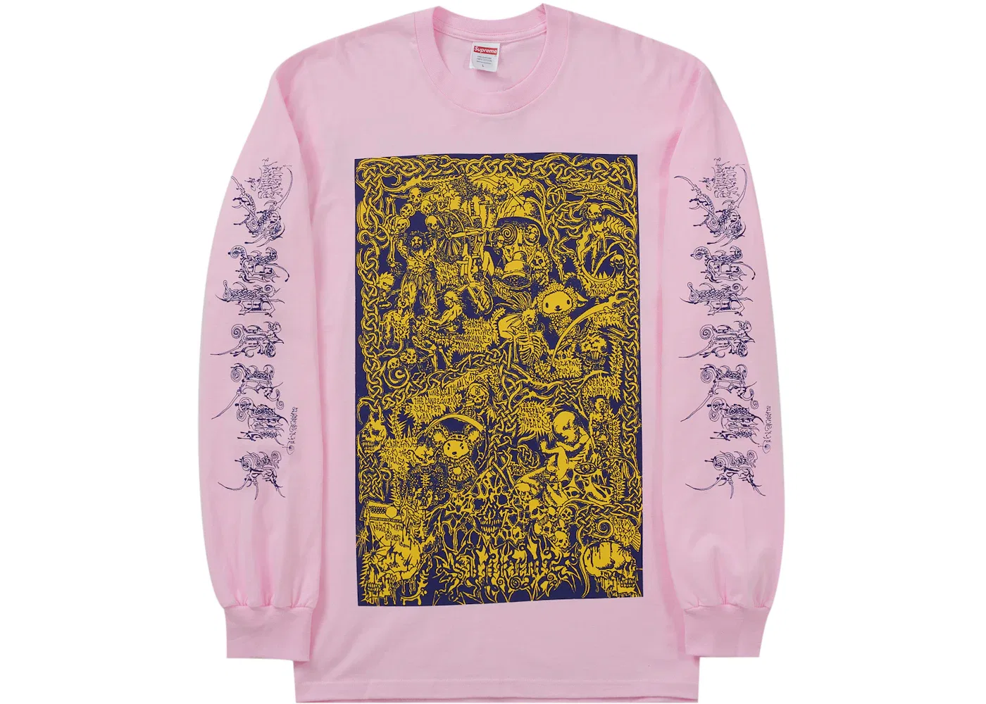 Мужская футболка с длинным рукавом Supreme Tee, Light Pink