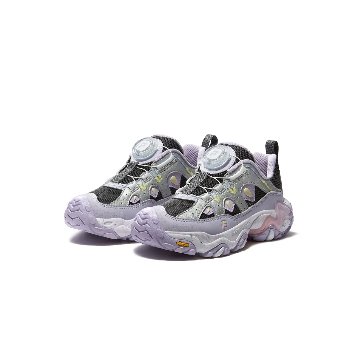 Детские кроссовки для активного отдыха, низкий верх, FILA KIDS, Asphalt Gray/Space Silver — фото 4