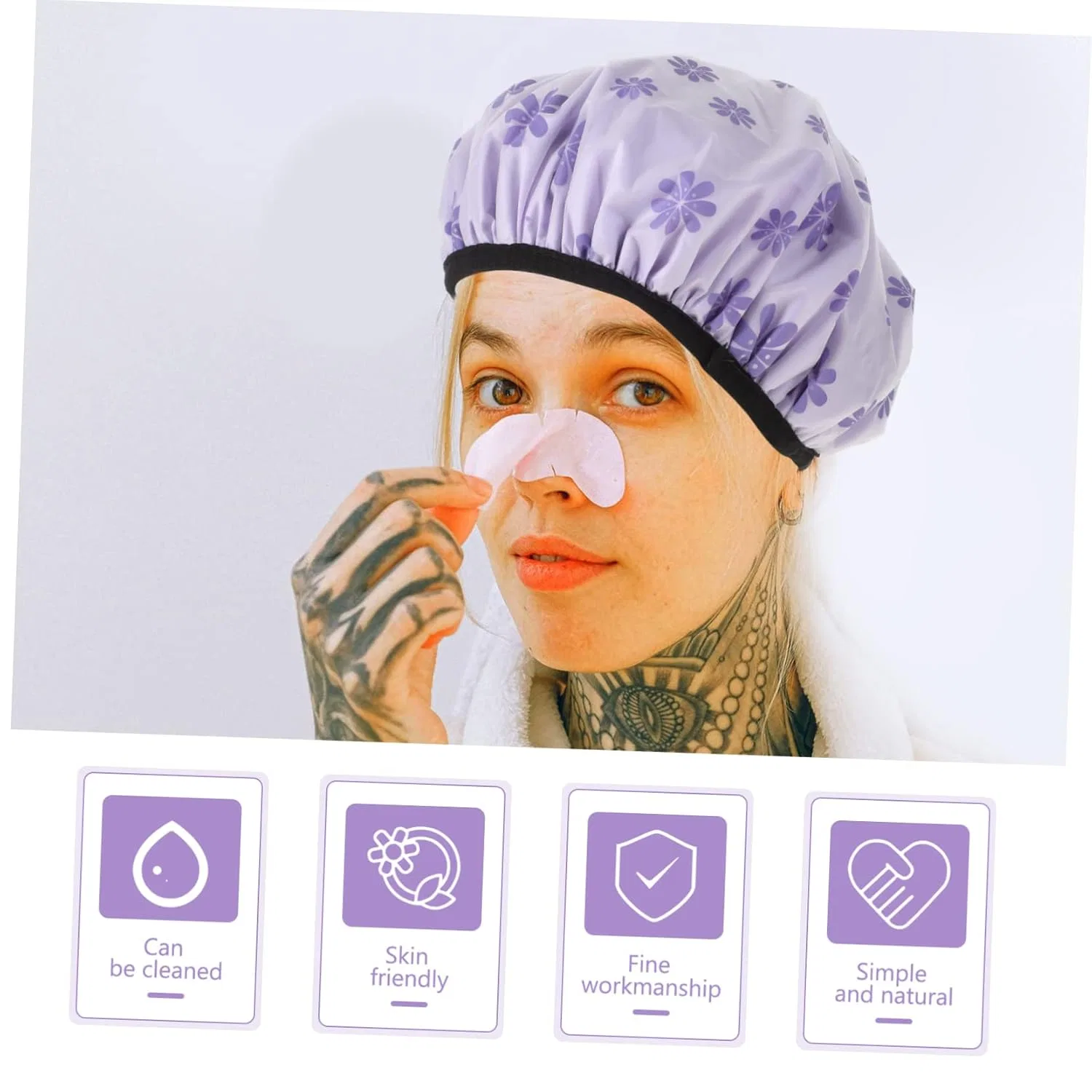 Набор шапочек для душа водонепроницаемых, 4 шт, Satin, Healeved — фото 4