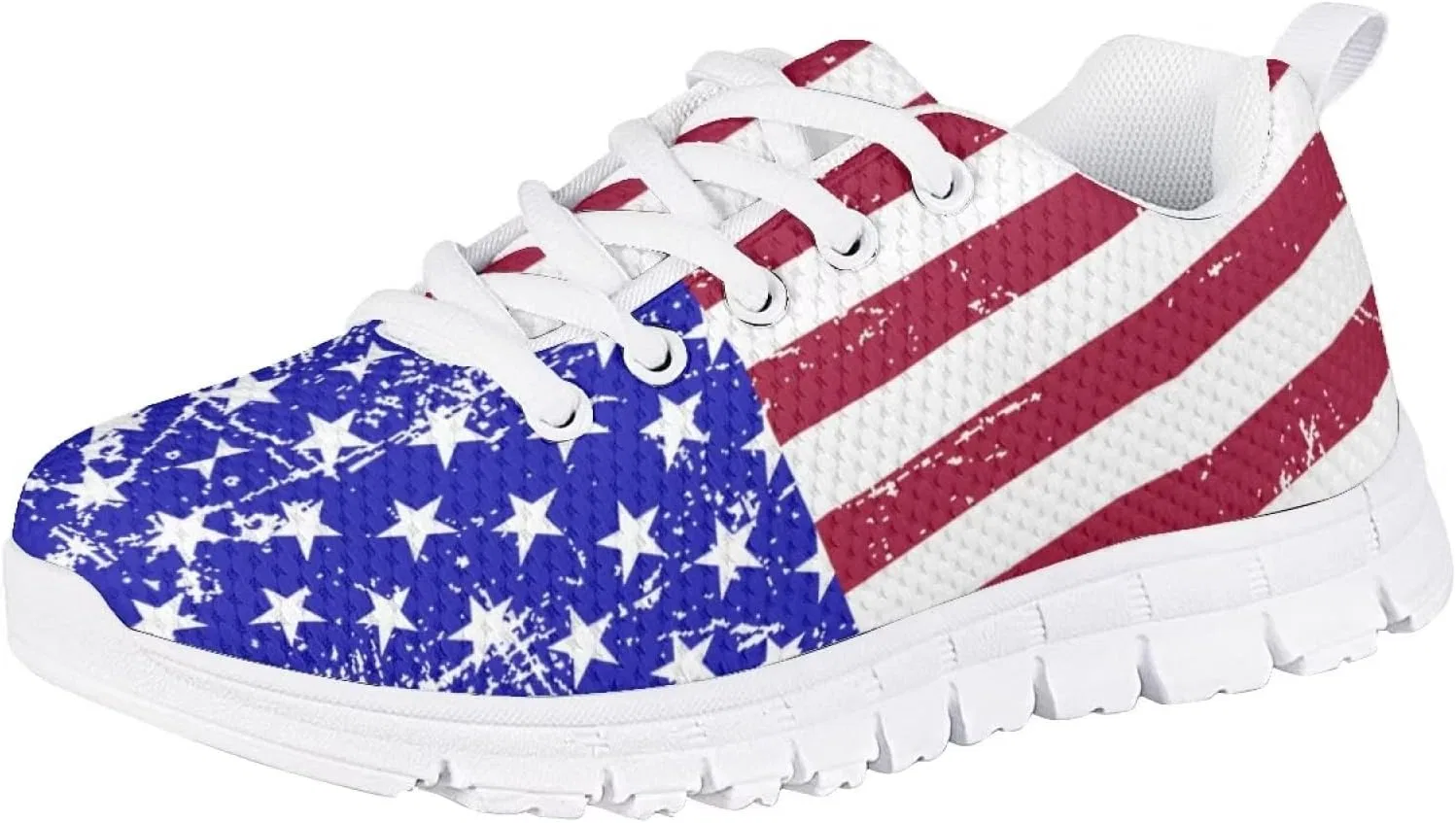Детские кроссовки для бега с липучкой Snilety, Usa Flag Print