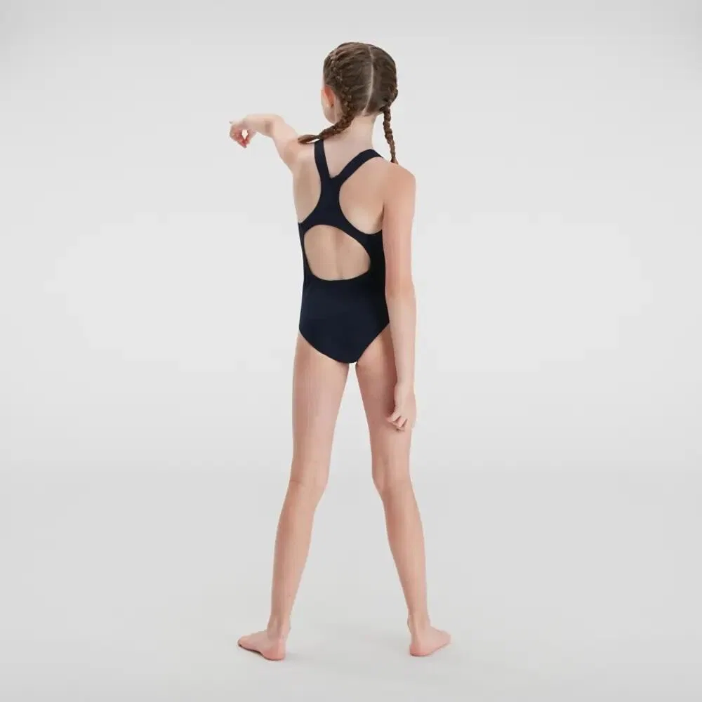 Детский цельный купальник для девочек Speedo Eco+ Medalist, Blue Navy — фото 2