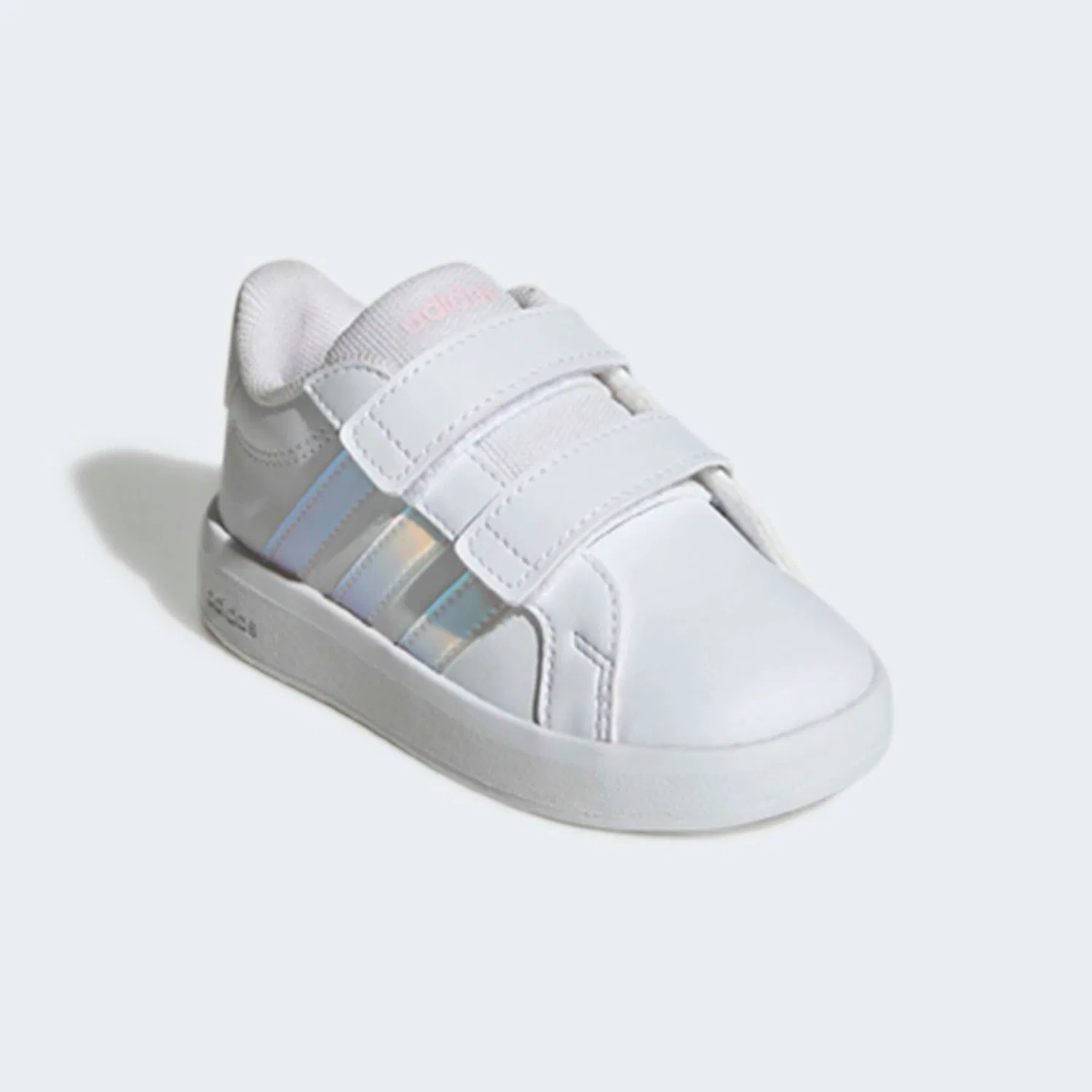 Детские кеды на липучках с мягкой подошвой Adidas Sportswear, Cloud White/Iridescent/Ftwr White