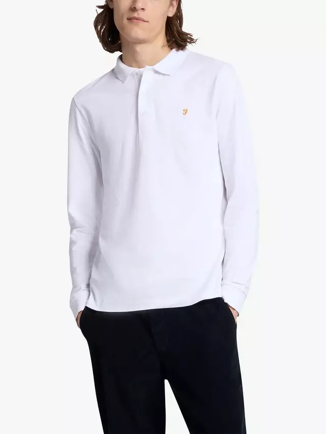 

Поло Farah Blanes Long Sleeve, белый